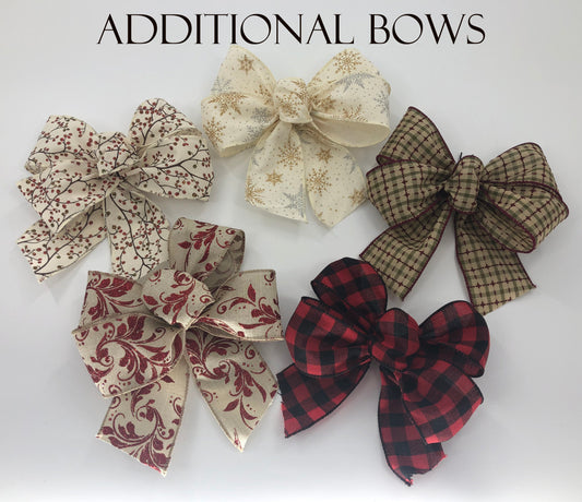 BOWS AND MAGNET *Sign upgrade Extra bows high-grade Magnet Change custom bow seasonal & everyday - Wooden Hearts Inc