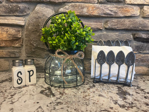 Farmhouse Lantern, Vintage Style Centerpiece, Floral Vase Greenery, Classic Minimalist Decor, living Room Dining Kitchen Entry Lamp Lights - Wooden Hearts Inc