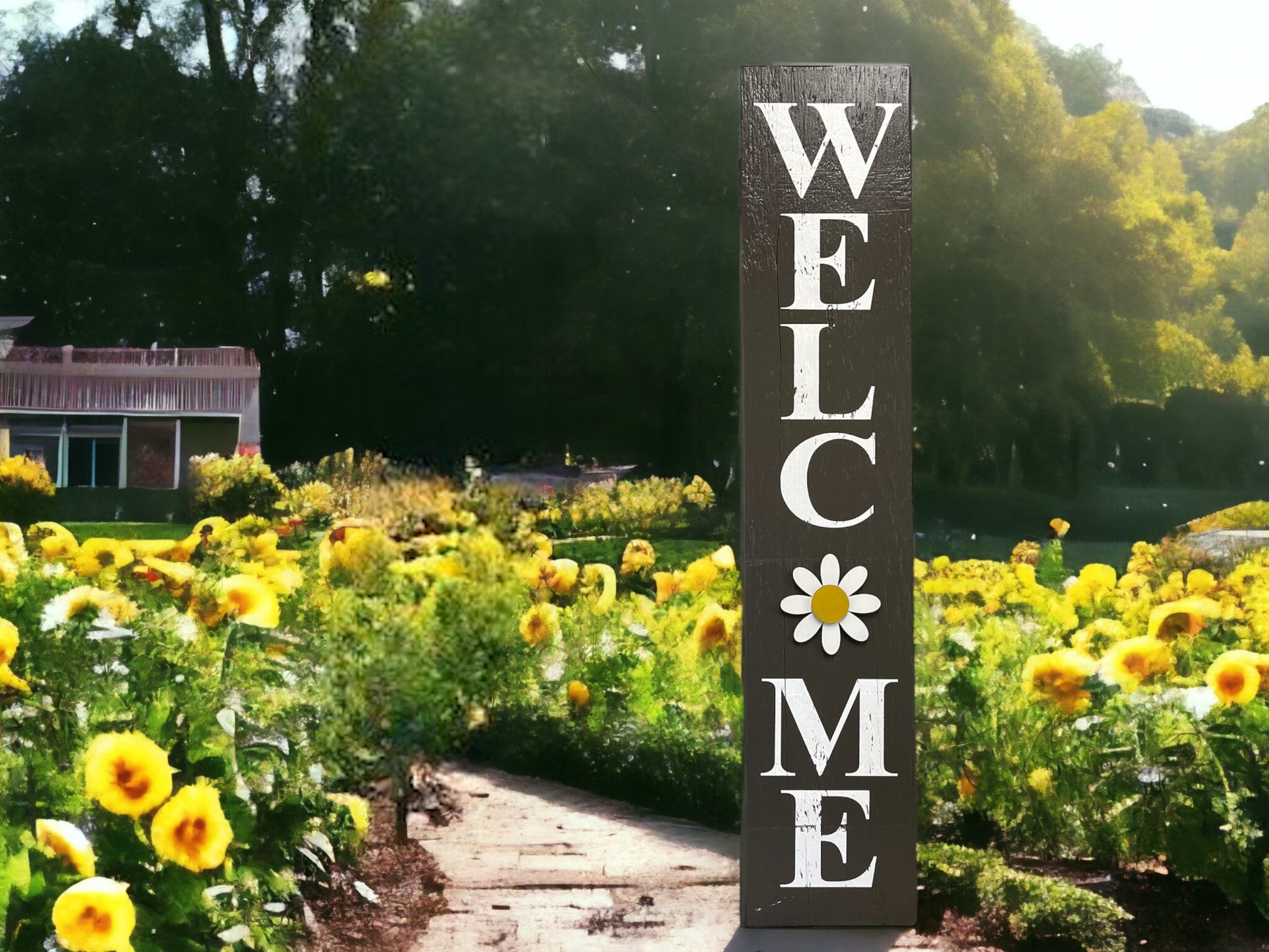 45" WELCOME SIGN + 1 interchangeable SEASON CHANGER PIECE Magnetic Sign Gift Porch Door - Wooden Hearts Inc