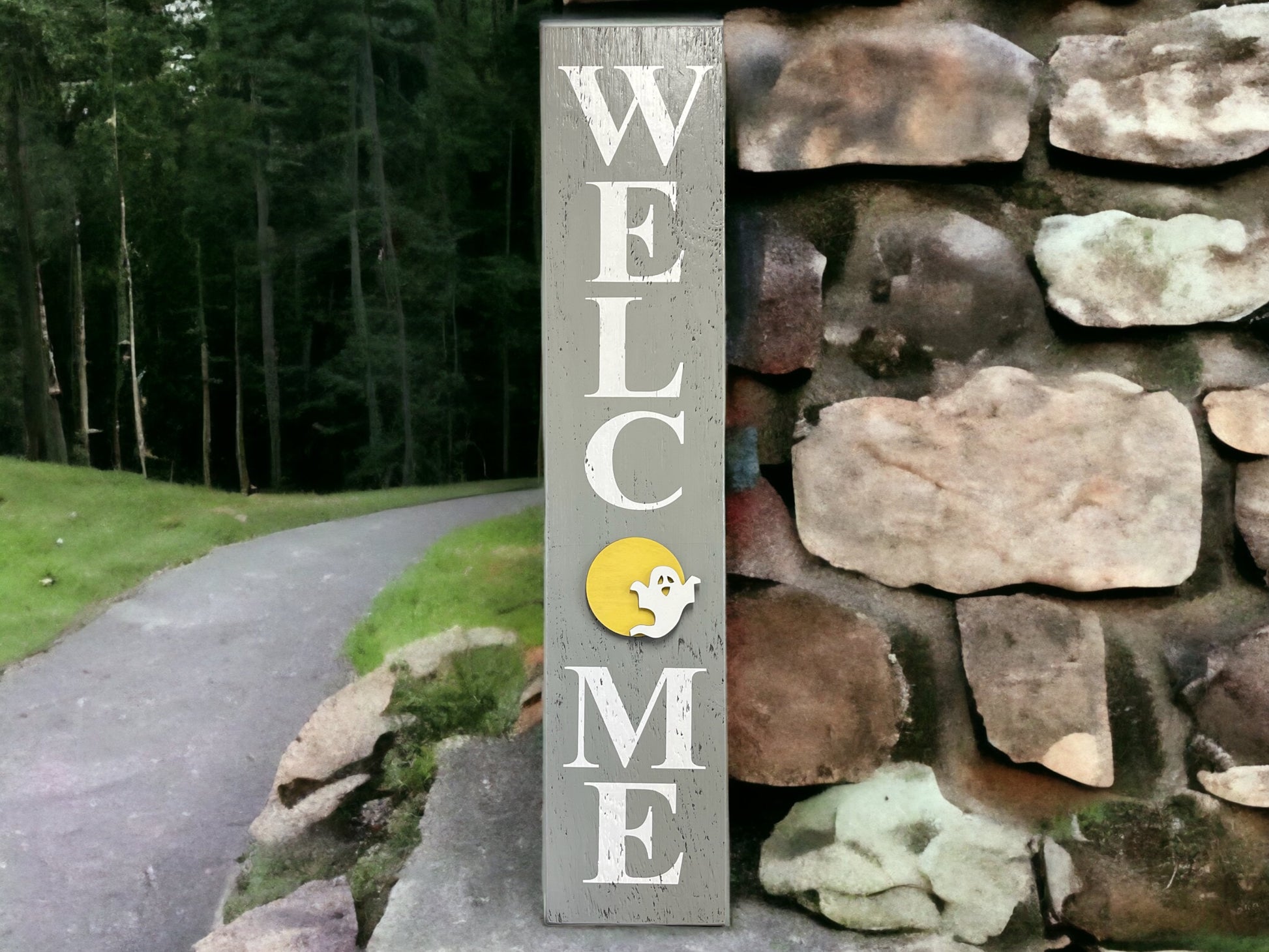 45" WELCOME SIGN + 1 interchangeable SEASON CHANGER PIECE Magnetic Sign Gift Porch Door - Wooden Hearts Inc