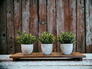 Potted Plant Floral Centerpiece, Vase Boxwood Greenery, Farmhouse Style ,Classic Minimalist Decor, Table Shelf  living Room Dining Kitchen - Wooden Hearts Inc