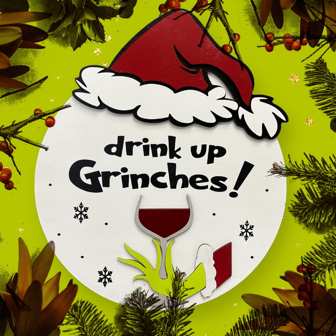 Grinch, Christmas Sign, Gift, Holiday Decor 