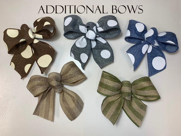 SMALL MAGNETIC BOW for 12" Round Welcome Sign *Interchangeable throughout the year! Accessory