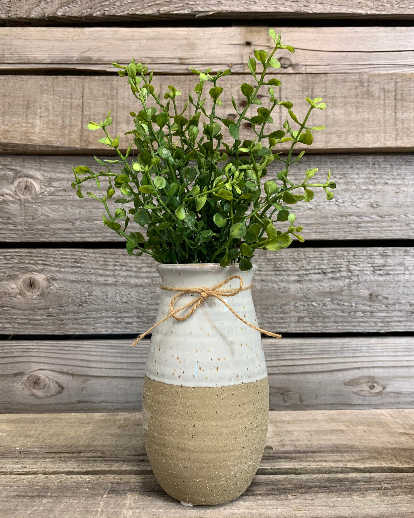 2 Tone Vase SUCCULENT PLANTS in Ceramic Pottery bottle Pot Jar Mini Greenery Decor - Wooden Hearts Inc
