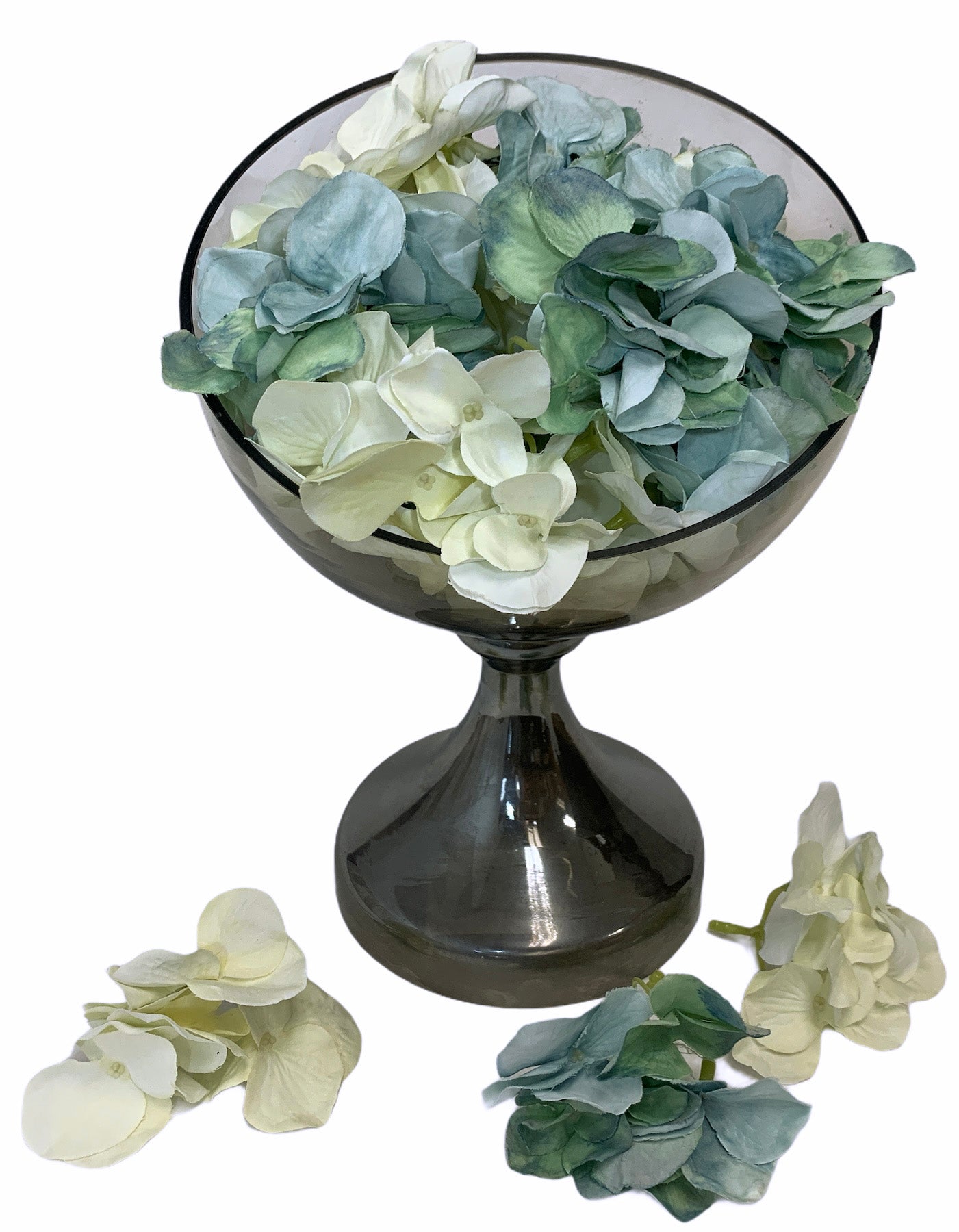 1 BAG FLOWER Petals Hydrangea *Great for Weddings, Crafts, and more! *Blue Green Amber White - Wooden Hearts Inc