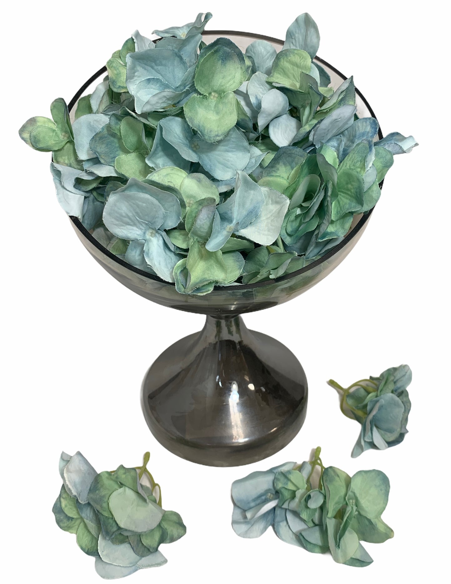 1 BAG FLOWER Petals Hydrangea *Great for Weddings, Crafts, and more! *Blue Green Amber White - Wooden Hearts Inc