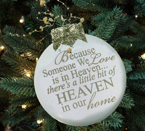 Christmas ORNAMENT ANGEL Someone we love is in Heaven our home In Memory of Bereavement Gift - Wooden Hearts Inc