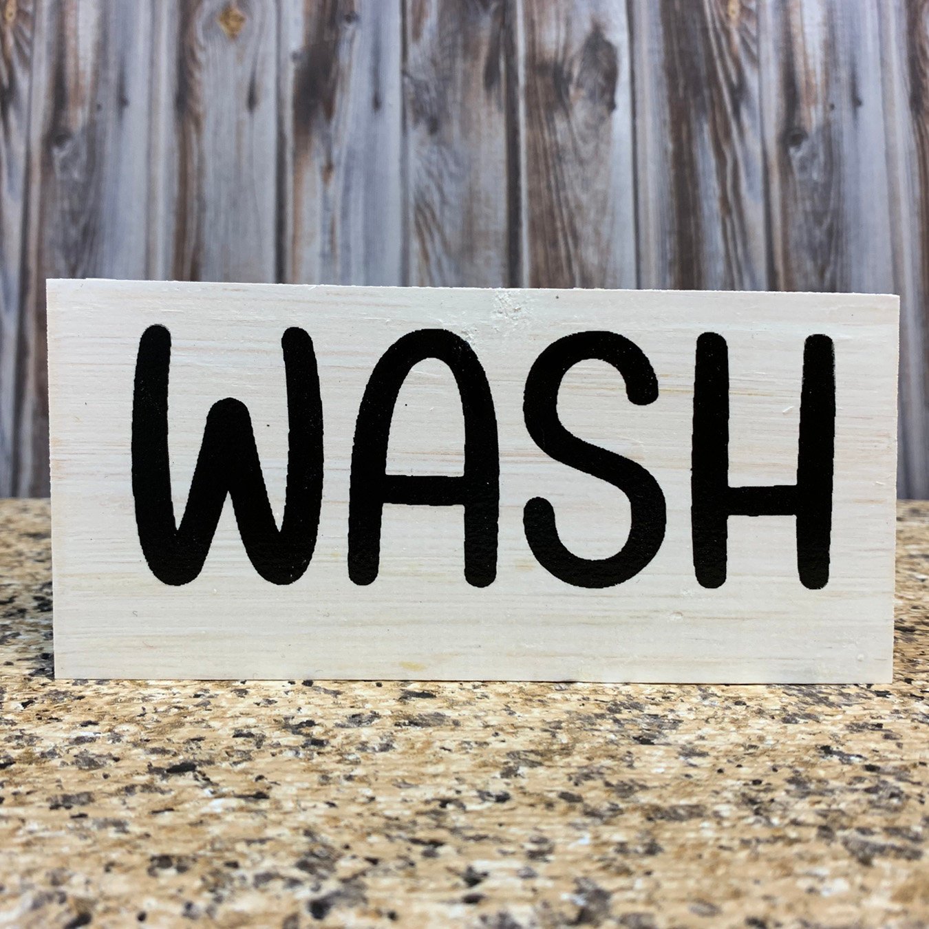 BATHROOM Sign Brush, Floss, Wash, Flush, Shower, Nice Butt, Wash hands, Get Naked 3x6 - Wooden Hearts Inc