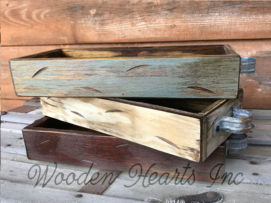 TRAY ONLY with HANDLES Medium (fits 3 pint mason ball jars) Create a kitchen table centerpiece - Wooden Hearts Inc
