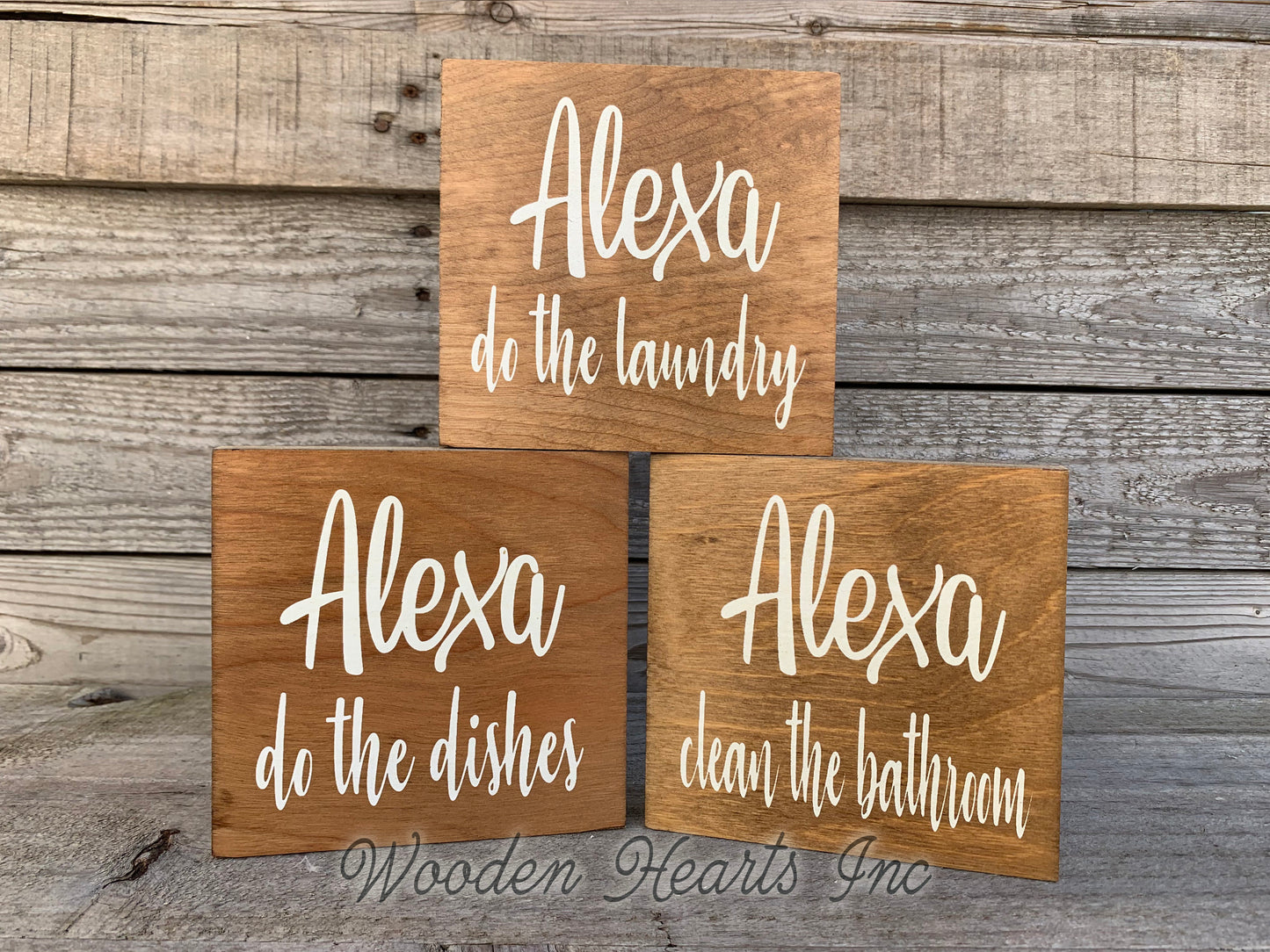 ALEXA do the dishes Sign Wood Clean Kitchen Do the Wash Humor Funny Dstressed decor - Wooden Hearts Inc