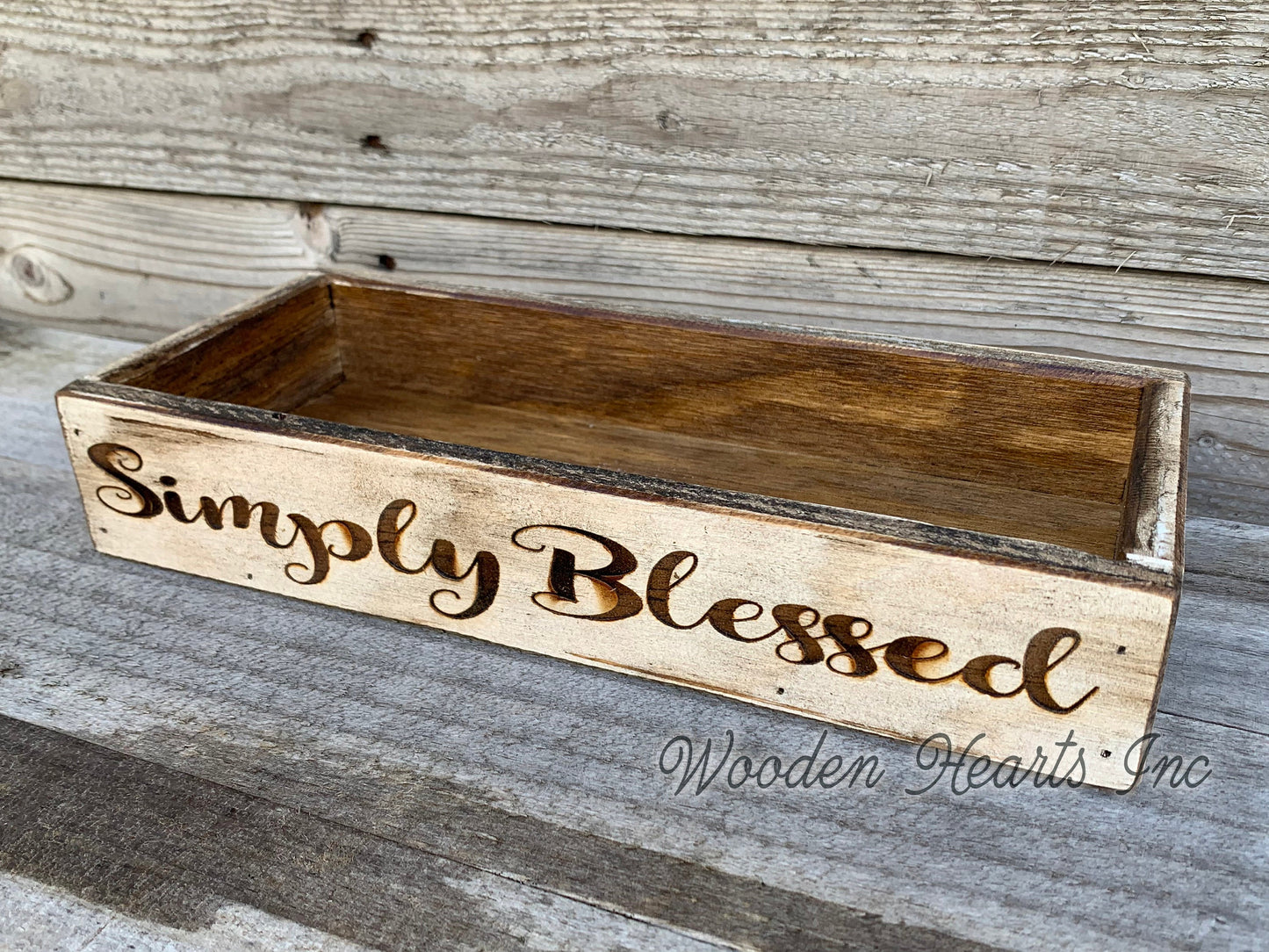 ENGRAVED CUSTOM Tray Wedding Graduation Anniversary Birthday Baby Shower Centerpiece Personalize - Wooden Hearts Inc