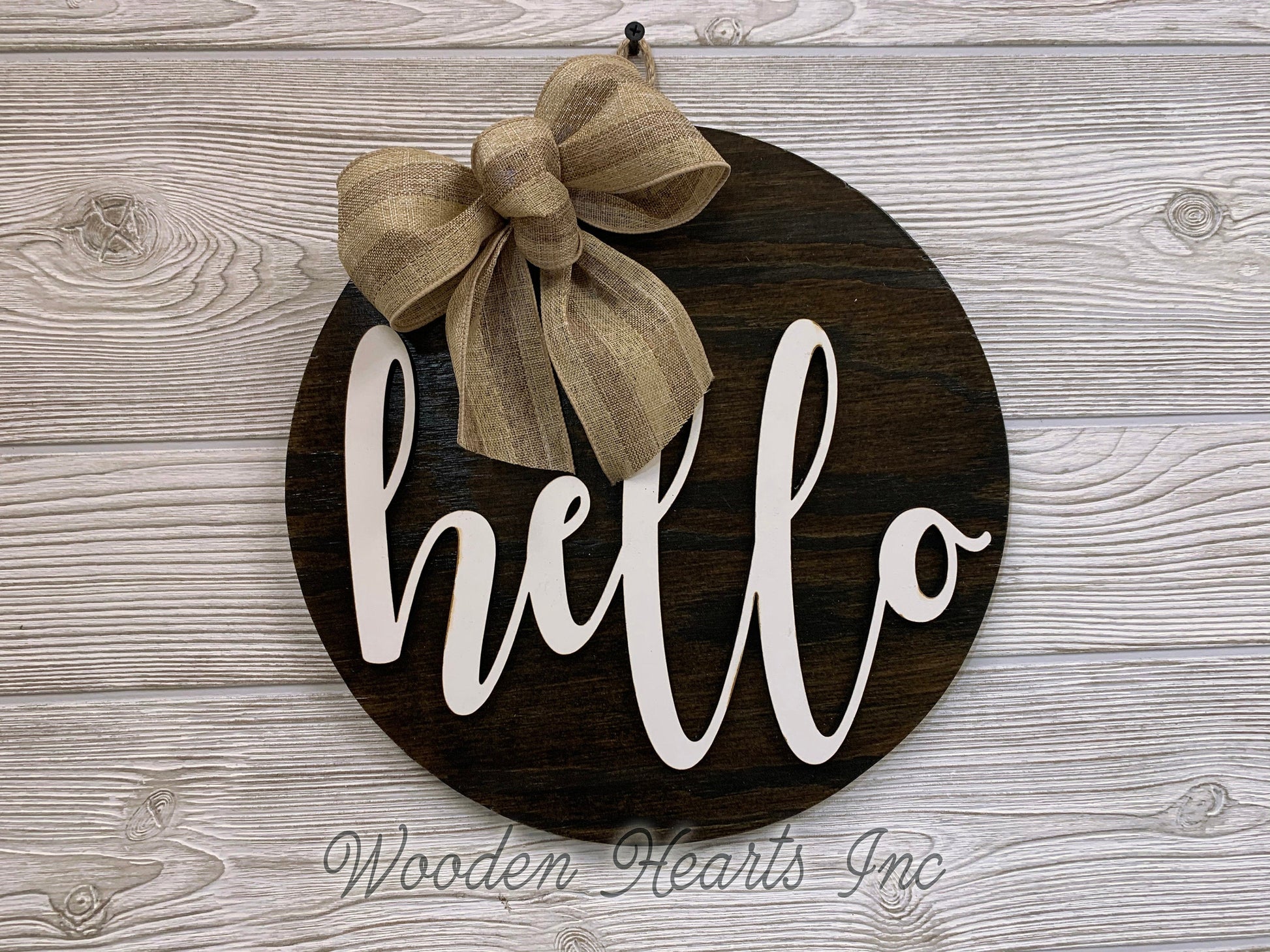 SMALL MAGNETIC BOW for 12" Round Welcome Sign *Interchangeable throughout the year! Accessory - Wooden Hearts Inc