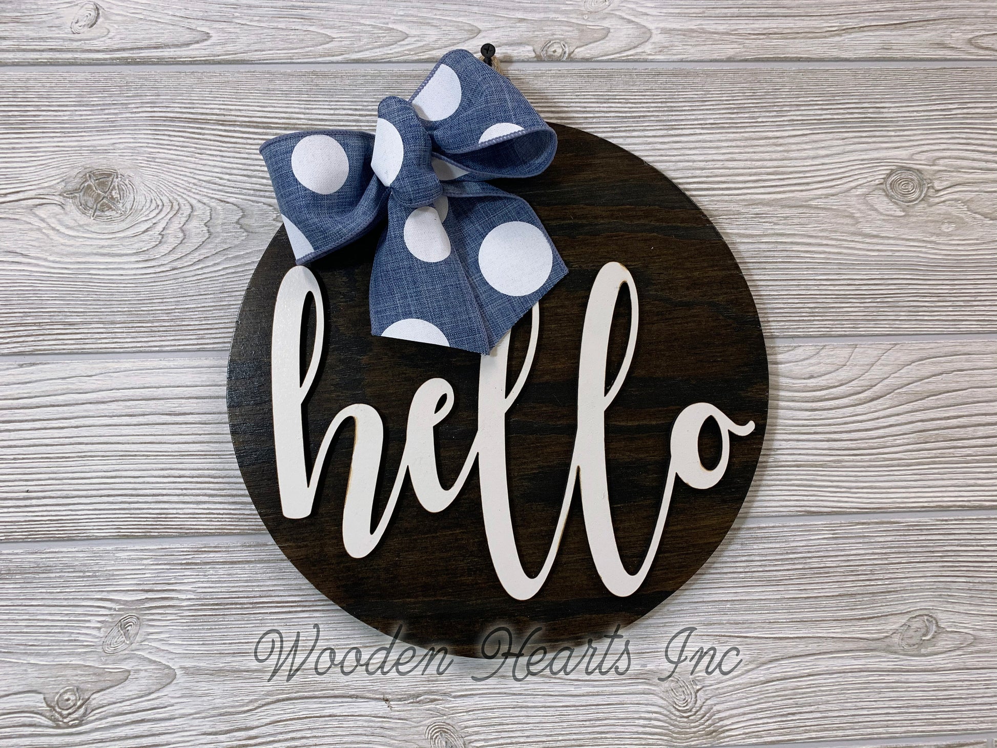 SMALL MAGNETIC BOW for 12" Round Welcome Sign *Interchangeable throughout the year! Accessory - Wooden Hearts Inc