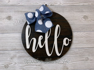 SMALL MAGNETIC BOW for 12" Round Welcome Sign *Interchangeable throughout the year! Accessory - Wooden Hearts Inc