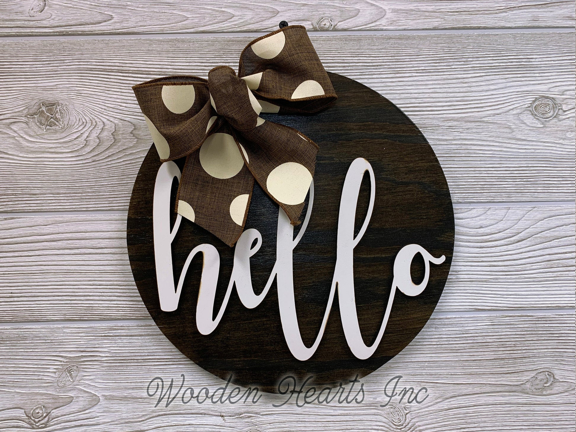 SMALL MAGNETIC BOW for 12" Round Welcome Sign *Interchangeable throughout the year! Accessory - Wooden Hearts Inc