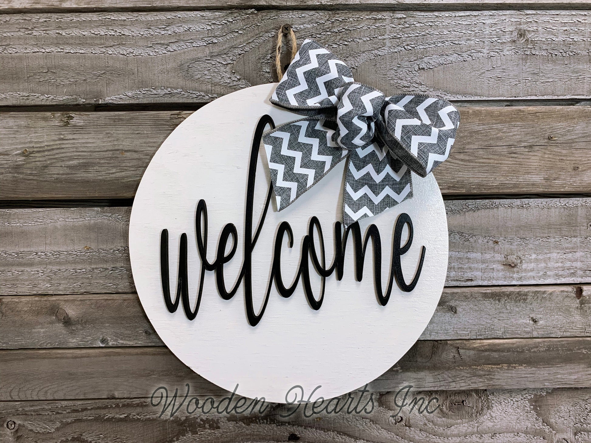 SMALL MAGNETIC BOW for 12" Round Welcome Sign *Interchangeable throughout the year! Accessory - Wooden Hearts Inc