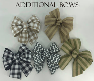 BOWS AND MAGNET *Sign upgrade Extra bows high-grade Magnet Change custom bow seasonal & everyday - Wooden Hearts Inc