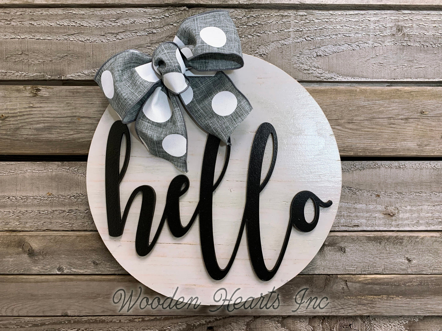 SMALL MAGNETIC BOW for 12" Round Welcome Sign *Interchangeable throughout the year! Accessory - Wooden Hearts Inc