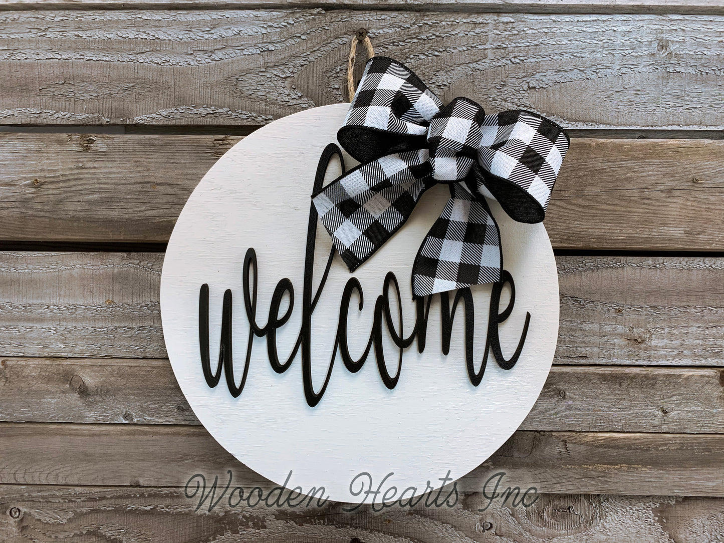 SMALL MAGNETIC BOW for 12" Round Welcome Sign *Interchangeable throughout the year! Accessory - Wooden Hearts Inc