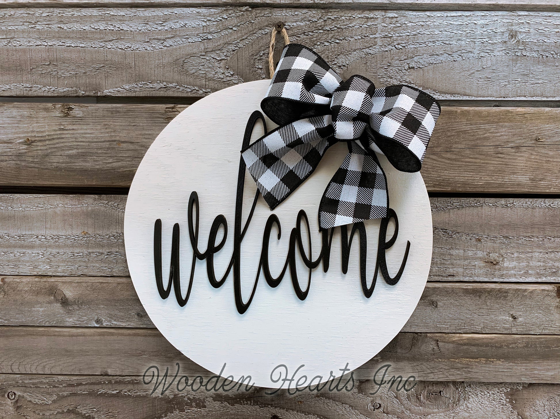 SMALL MAGNETIC BOW for 12" Round Welcome Sign *Interchangeable throughout the year! Accessory - Wooden Hearts Inc
