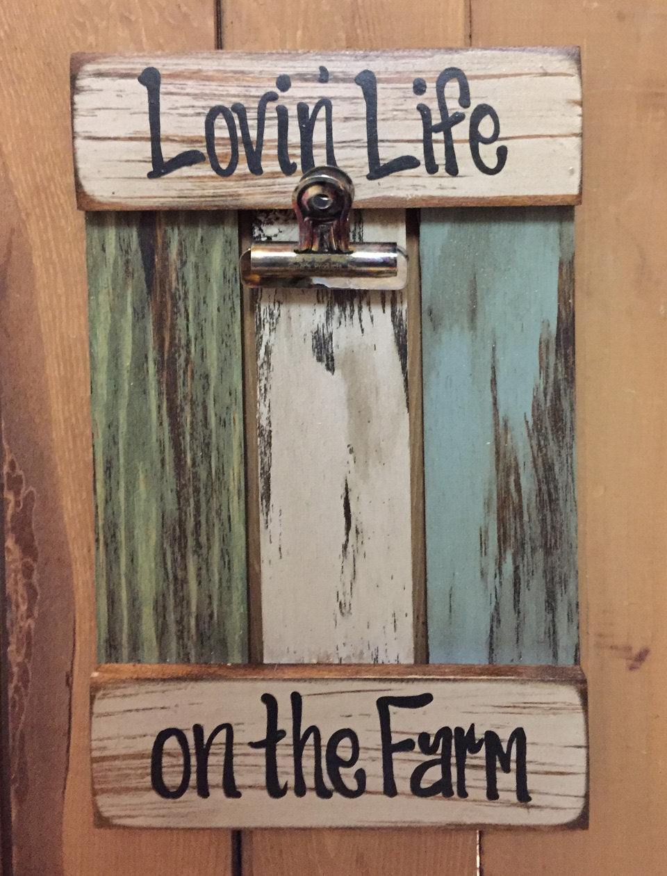 picture FRAME Photo SIGN Reclaimed Lovin Life at the Lake on the Farm Wood Gift Home - Wooden Hearts Inc